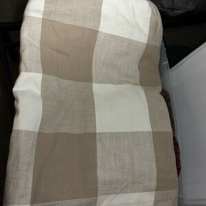 Pottery Barn Tan Bryce Buffalo Check Duvet Cover - Cal King/King